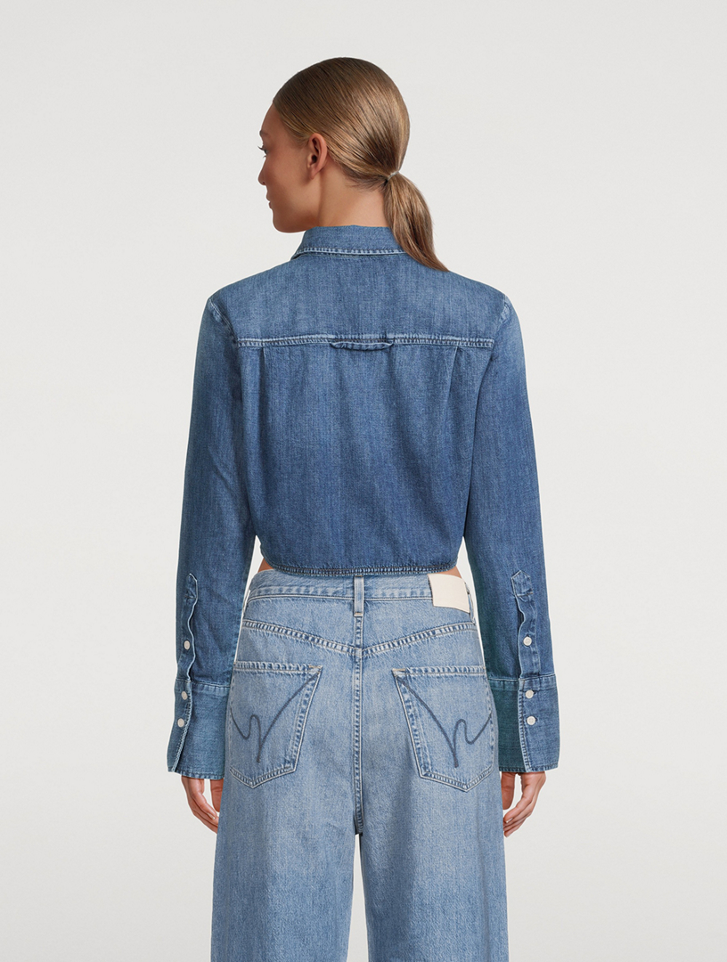 Bea Denim Crop Shirt