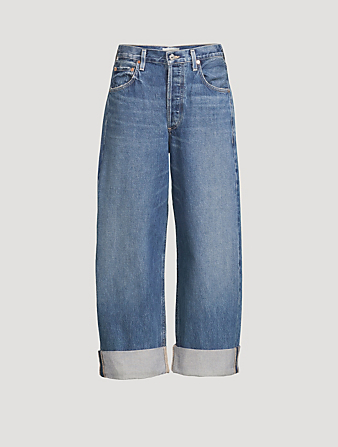 CITIZENS OF HUMANITY Ayla Bagged Cuffed Jeans  Blue