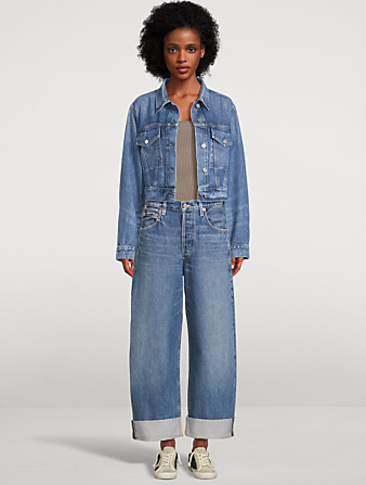 CITIZENS OF HUMANITY Ayla Bagged Cuffed Jeans  Blue