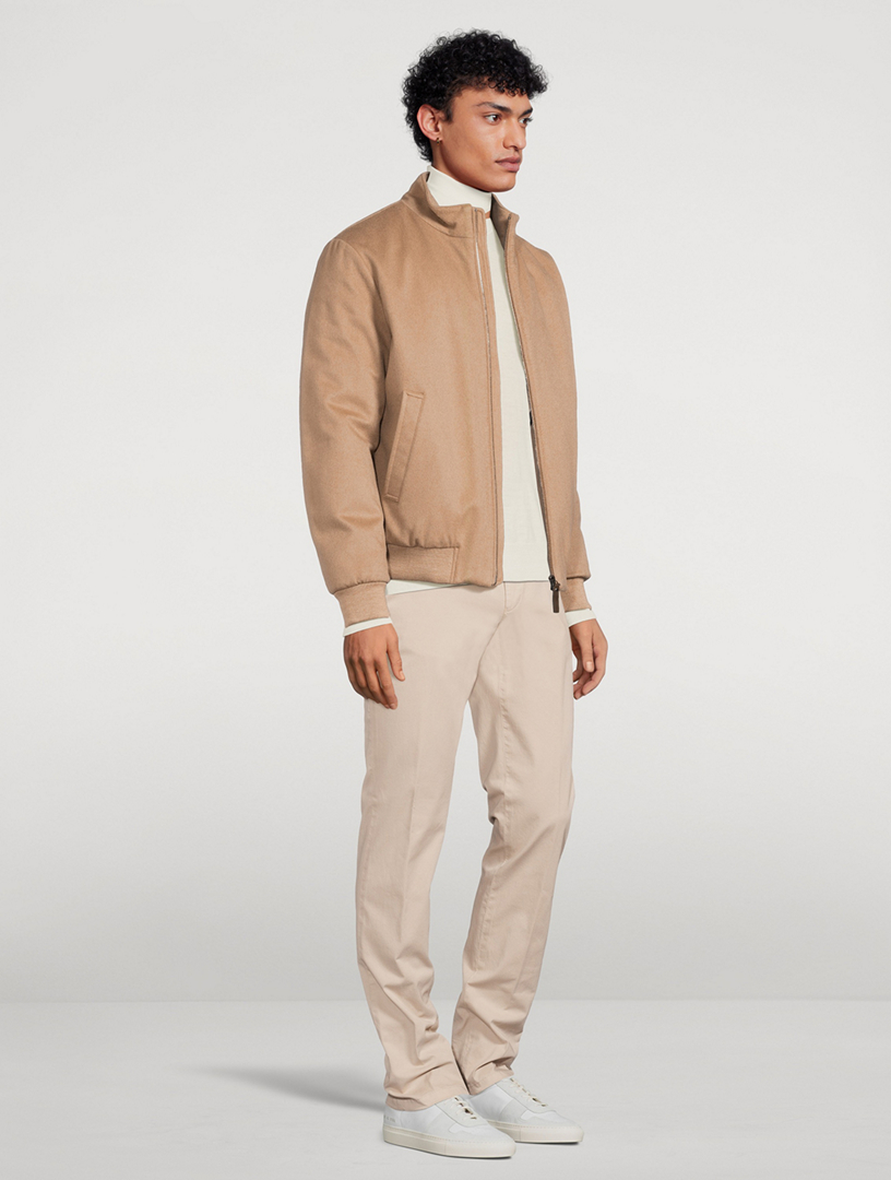 Cashmere on sale bomber jacket