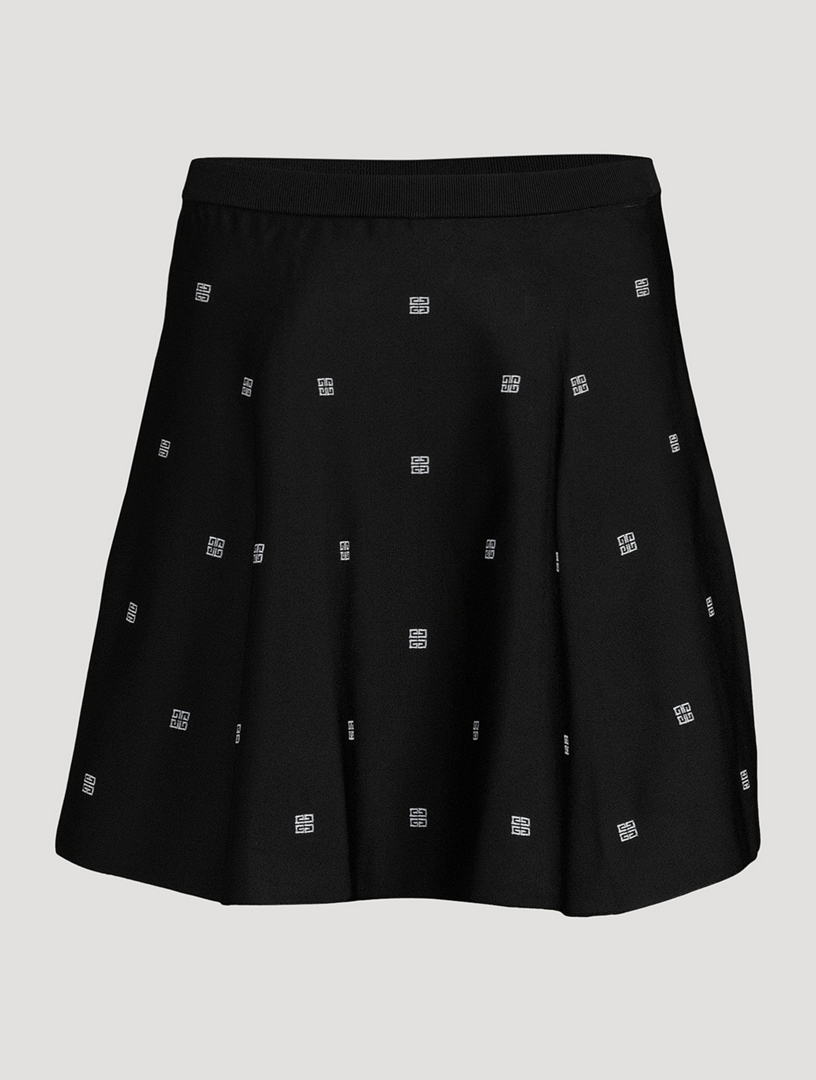4G Embroidered Mini Skirt