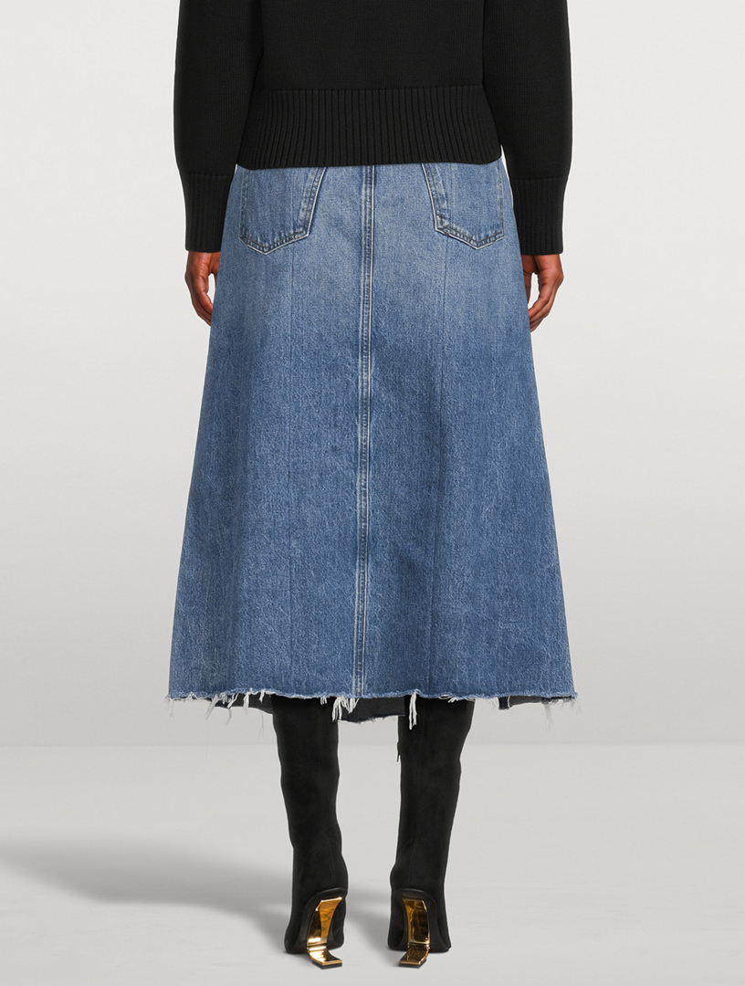 CITIZENS OF HUMANITY Raian Spliced Denim Midi Skirt | Holt Renfrew