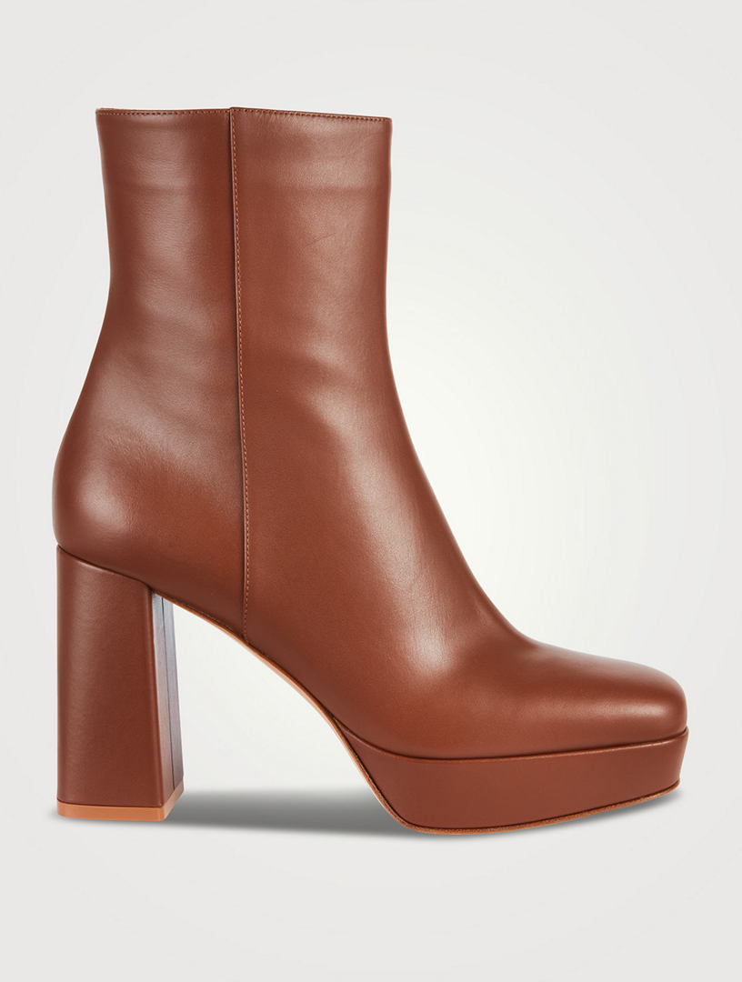 Brown platform ankle outlet boots