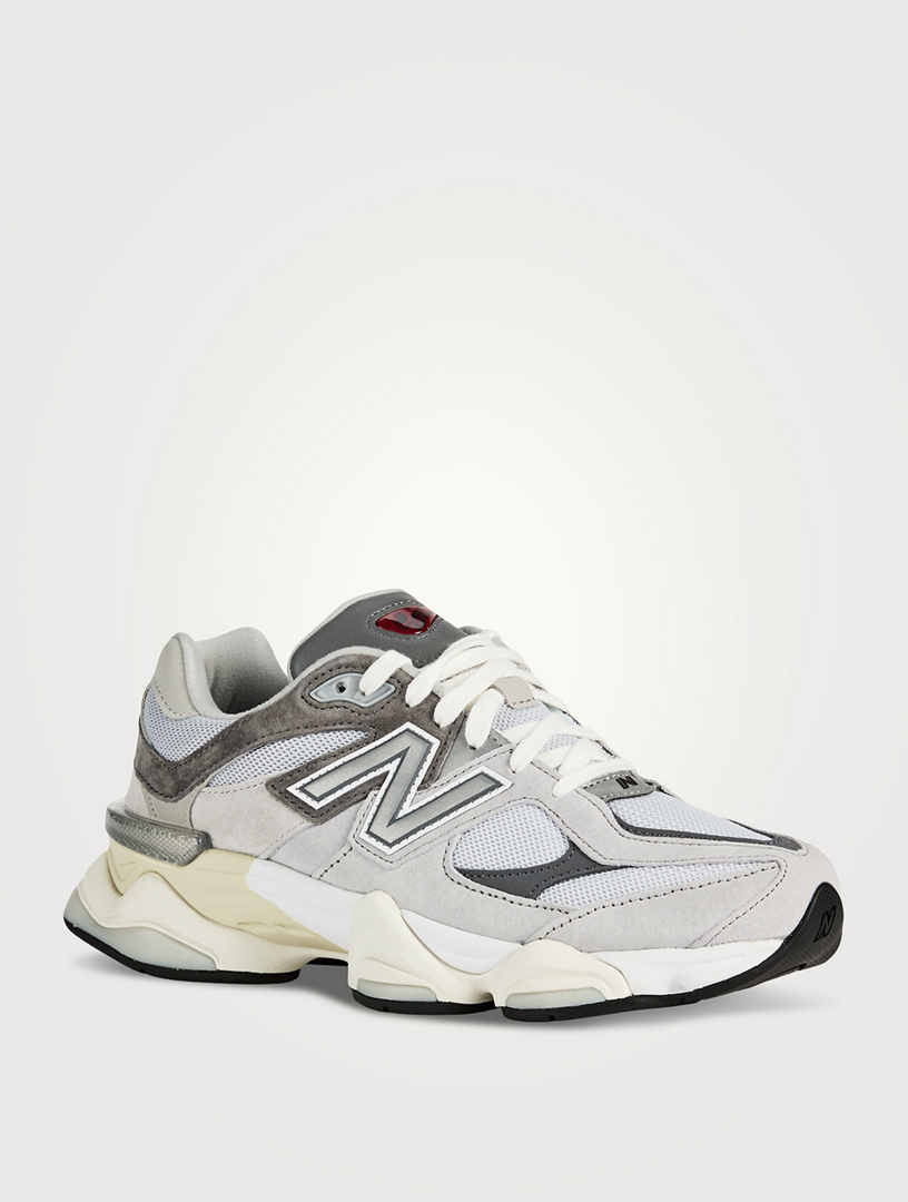 NEW BALANCE 9060 nubuck-trimmed leather and mesh sneakers