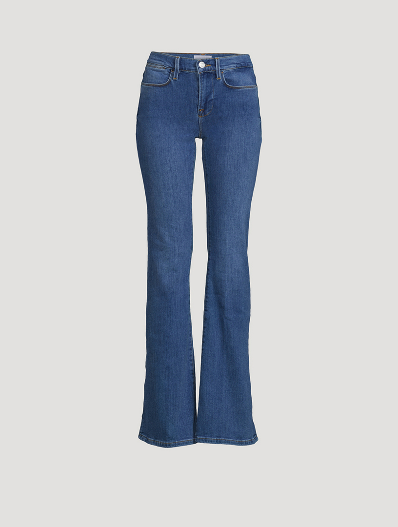 Flare jeans with on sale slit