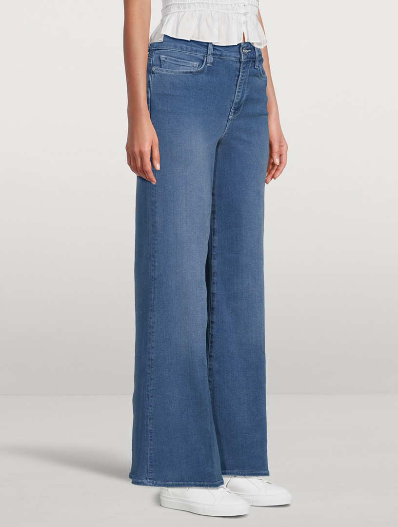 Denim wide shop leg palazzo pants