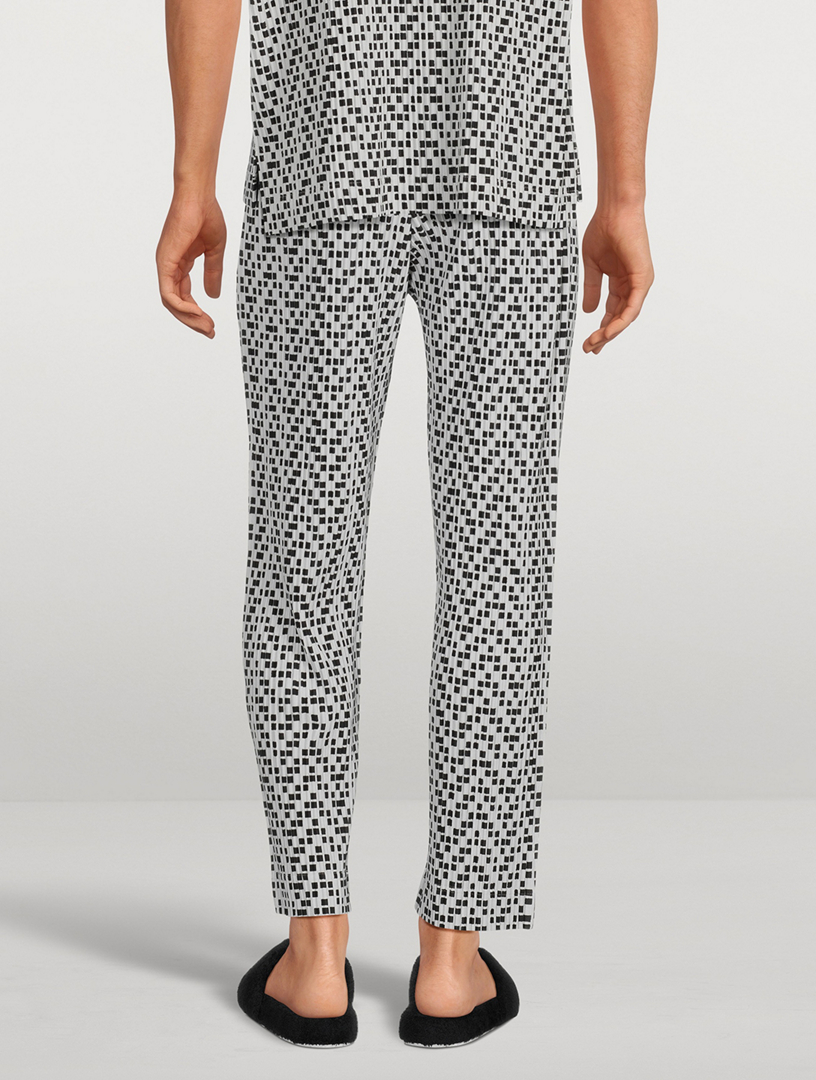 Slim-Fit Pants Graphic Print