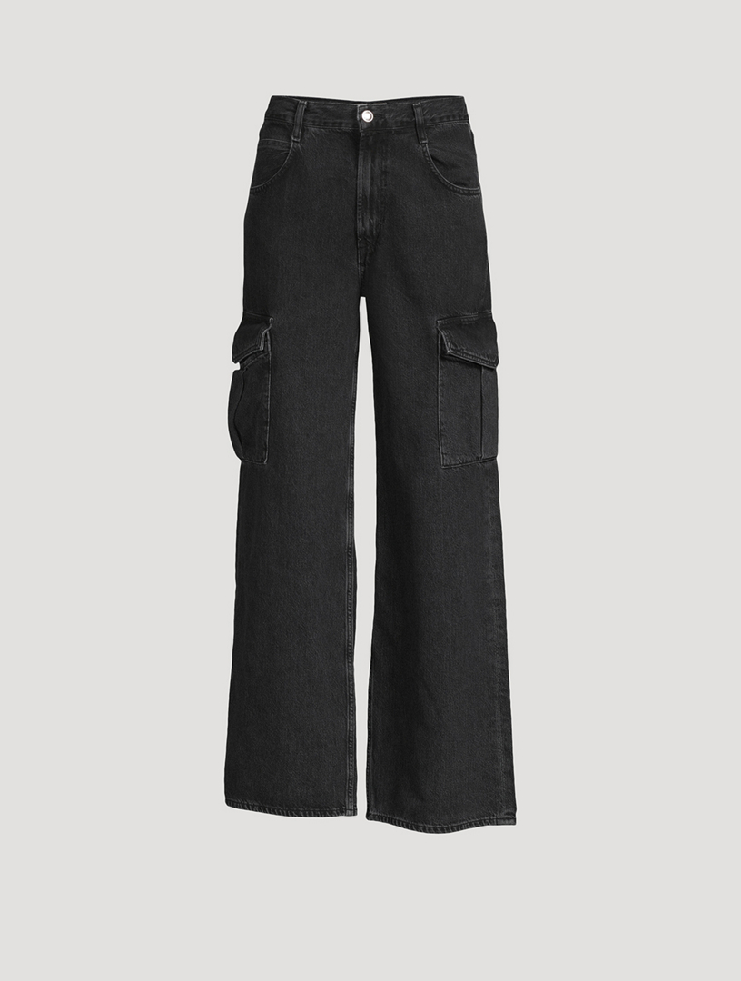 AGOLDE Minka Wide-Leg Cargo Jeans  Black