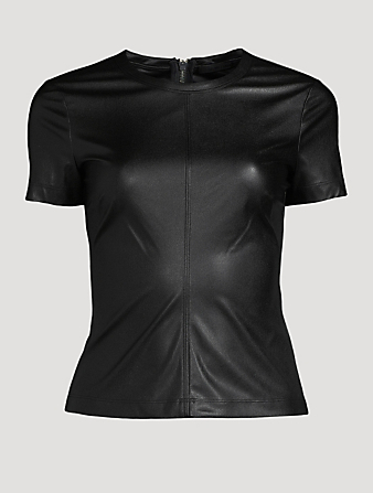 Faux Leather T-Shirt