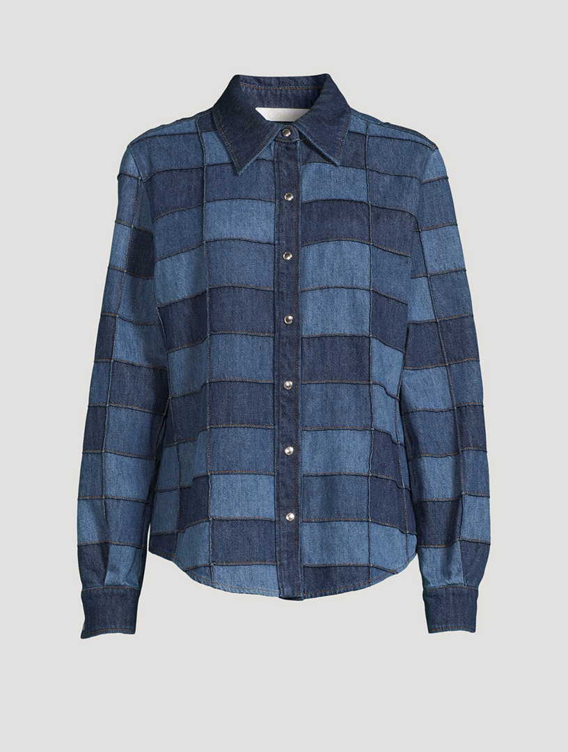 Patchwork Denim Shirt