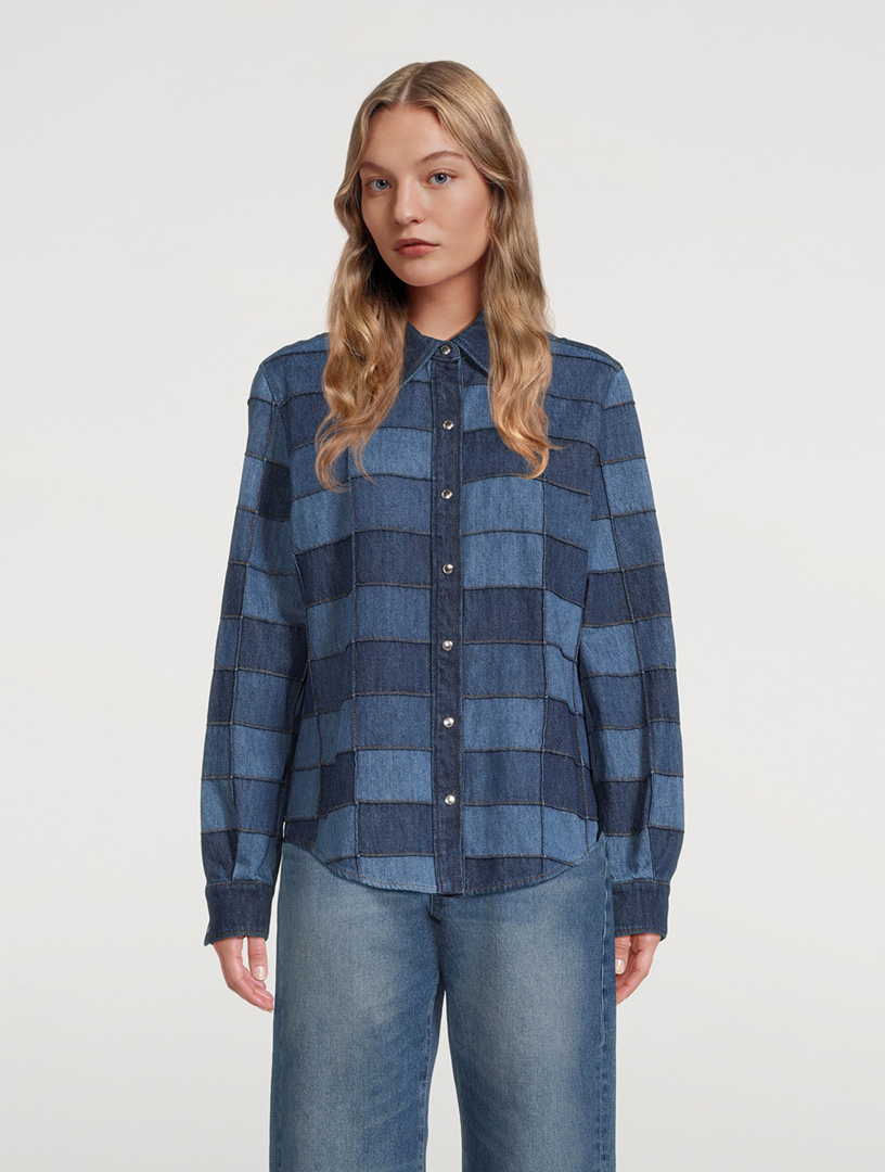 Patchwork Denim Shirt
