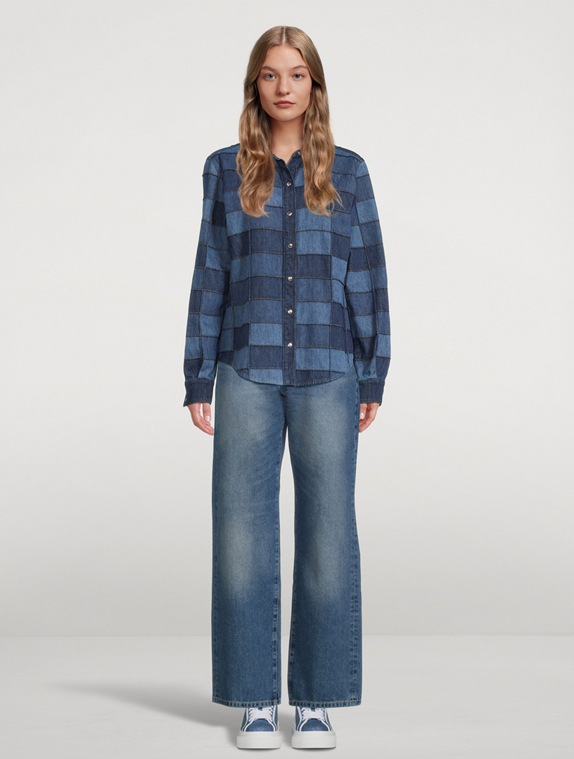 Patchwork Denim Shirt