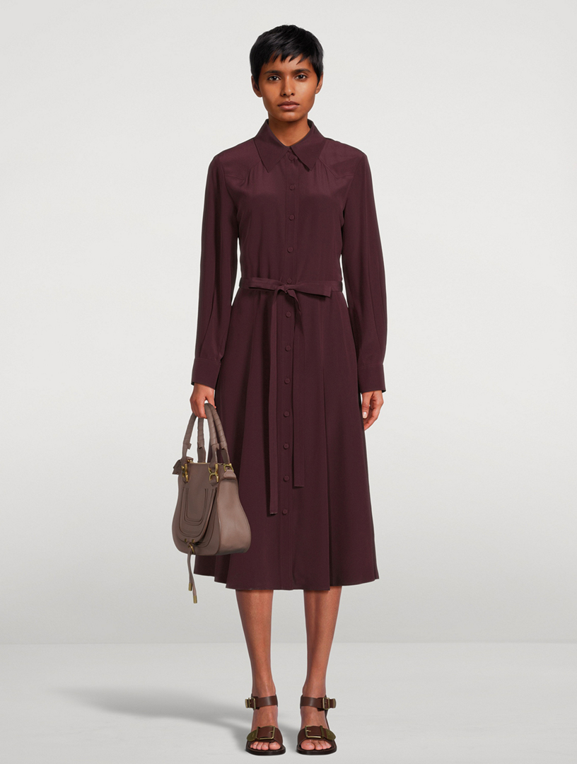 Organic Crêpe de Chine Silk Shirt Dress