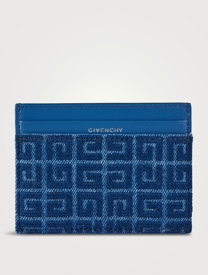 Giv Cut Embossed Denim Card Holder