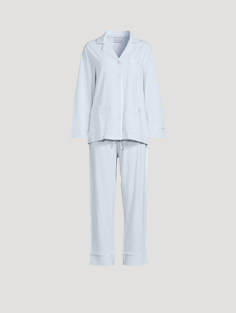 Luxe Stretch Cotton Pajama Set in Pearl – KIP.