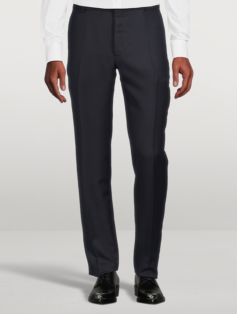 Wool And Mohair Tailored Cigarette Pants
