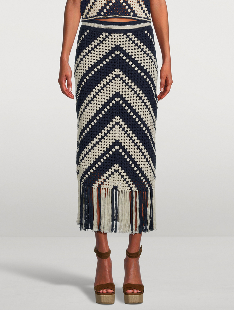 Chintz Crochet Midi Skirt