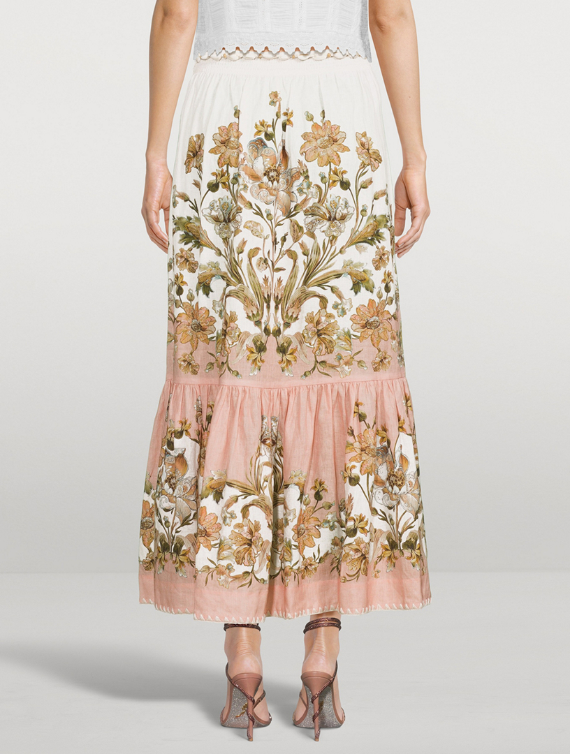 knee length dresses for ladies Zimmermann - Chintz Wrap Midi Dress (Size 12) – Goldie's