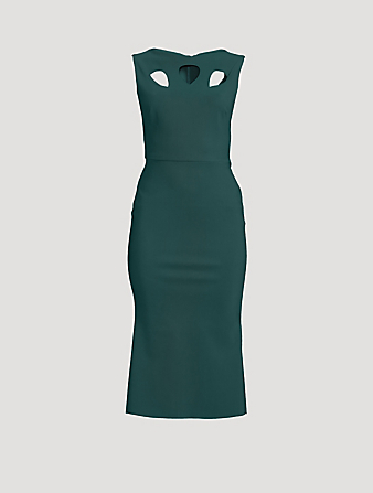 GRETA CONSTANTINE Onrad Cut-Out Midi dress  Green