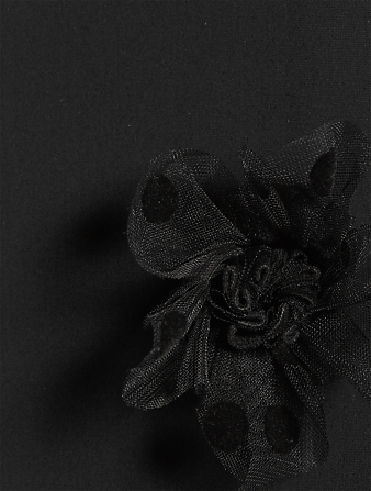 GRETA CONSTANTINE Quince Shift Dress With Floral Appliqué  Black