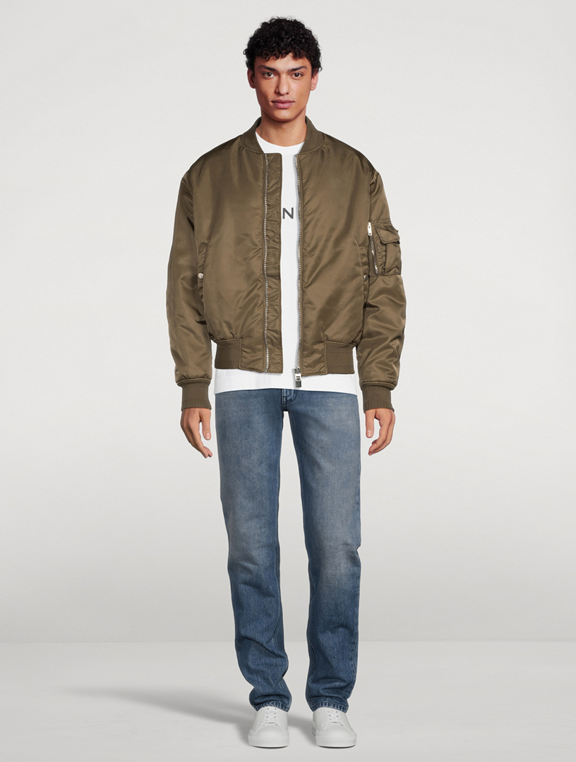 ジャケット・アウター GIVENCHY JACKET GIVENCHY Oversized hooded jersey and shell bomber jacket