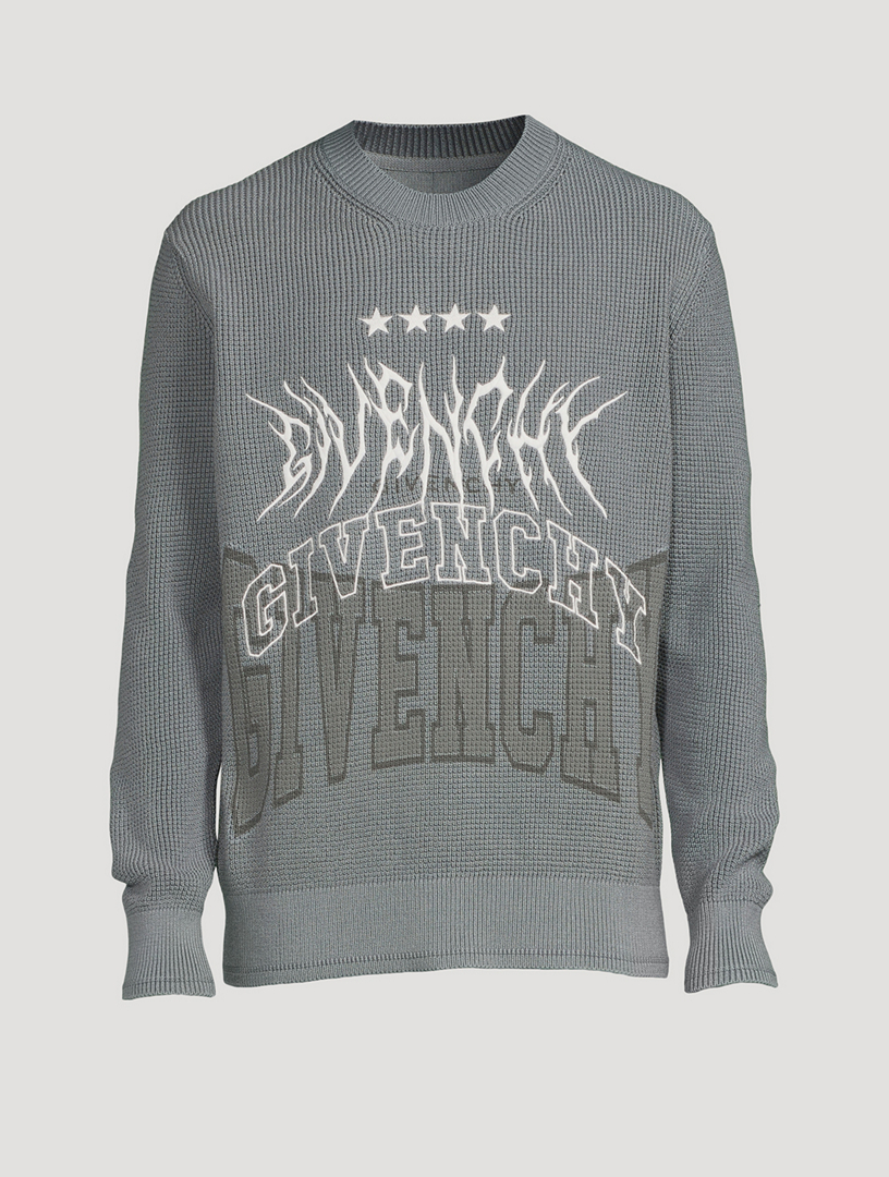 Embroidered Metal Logo Sweater