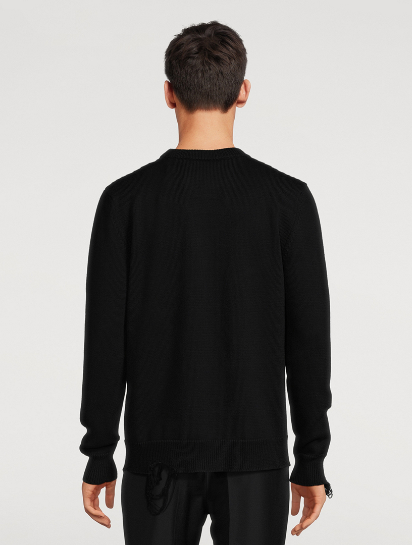 Star Embroidered 4G Logo Crewneck Sweater
