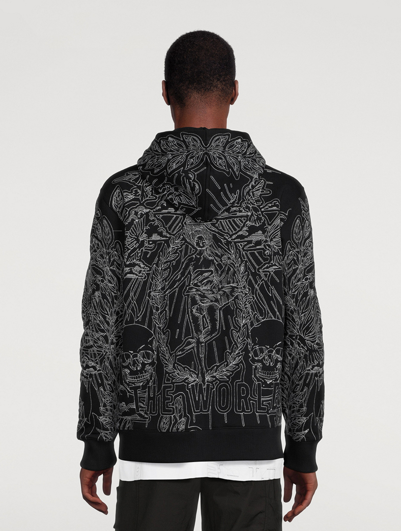 Base Classic Fit Zip Hoodie With Embroidered Logo