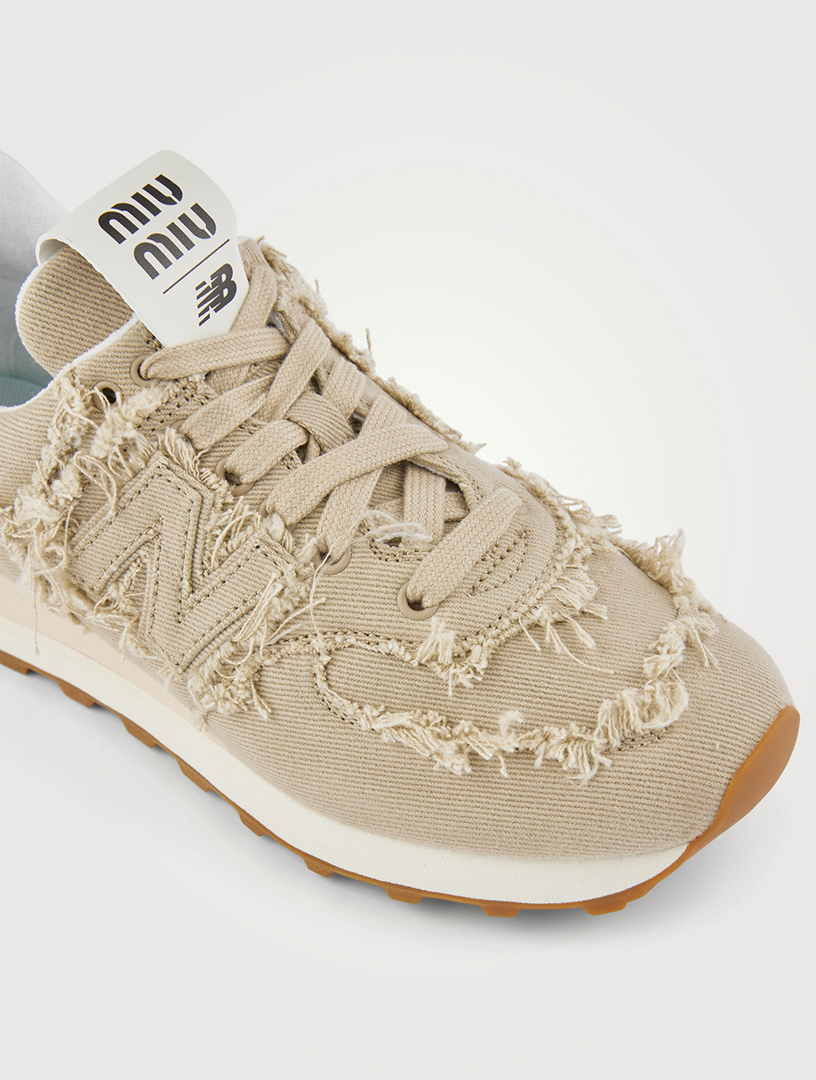 Miu Miu x New Balance 574 Denim Sneakers