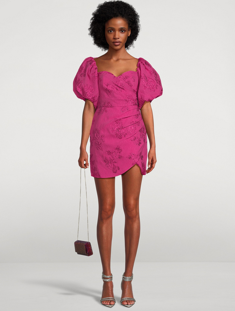 REBECCA VALLANCE Matchmaker Floral Jacquard Mini Dress | Holt Renfrew
