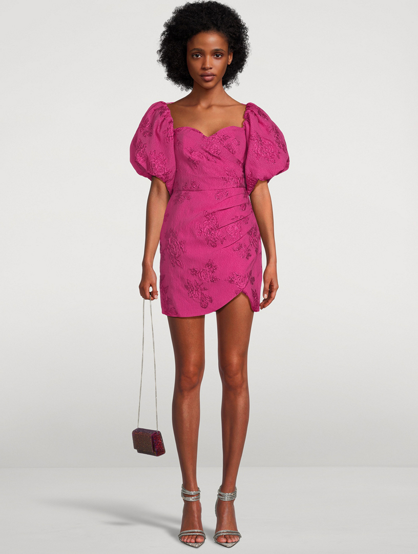 Matchmaker Floral Jacquard Mini Dress