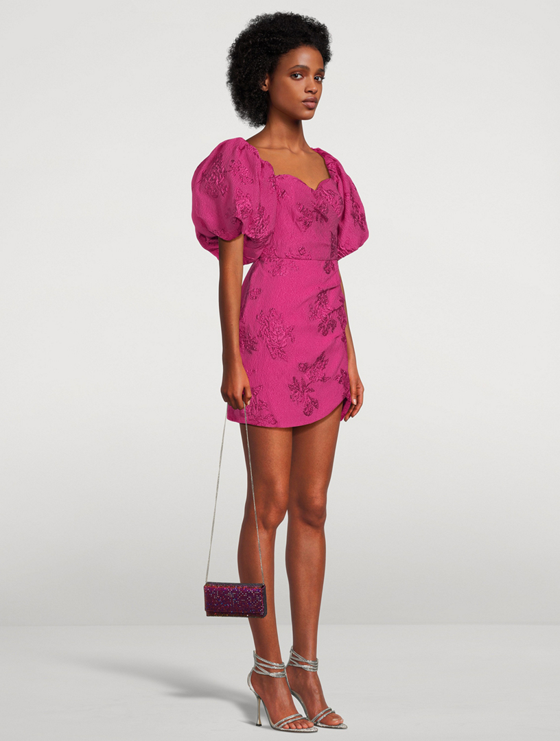 Matchmaker Floral Jacquard Mini Dress