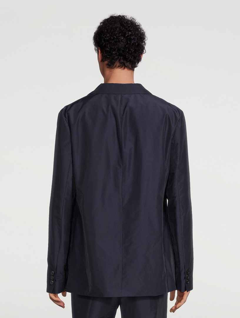 Wool-Blend Double-Breasted Jacket