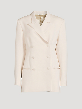 Cheval Wool Double-Breasted Suit Jacket