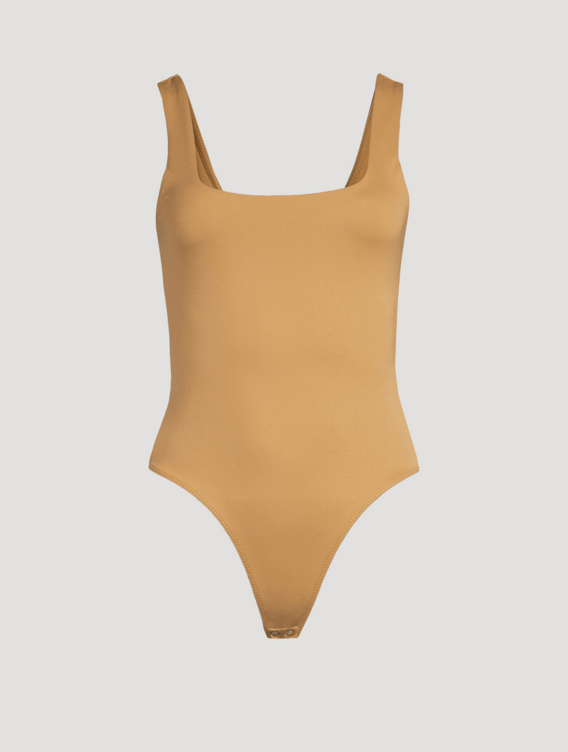 Track Fits Everybody Square Neck Bodysuit - Rose Clay - M at Skims