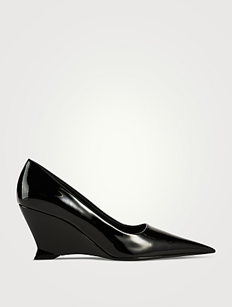 Patent Leather Wedge Pumps