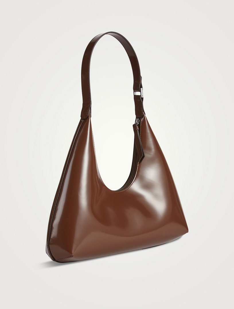 BY FAR Brown Semi-patent Billy Two Pouch Bag