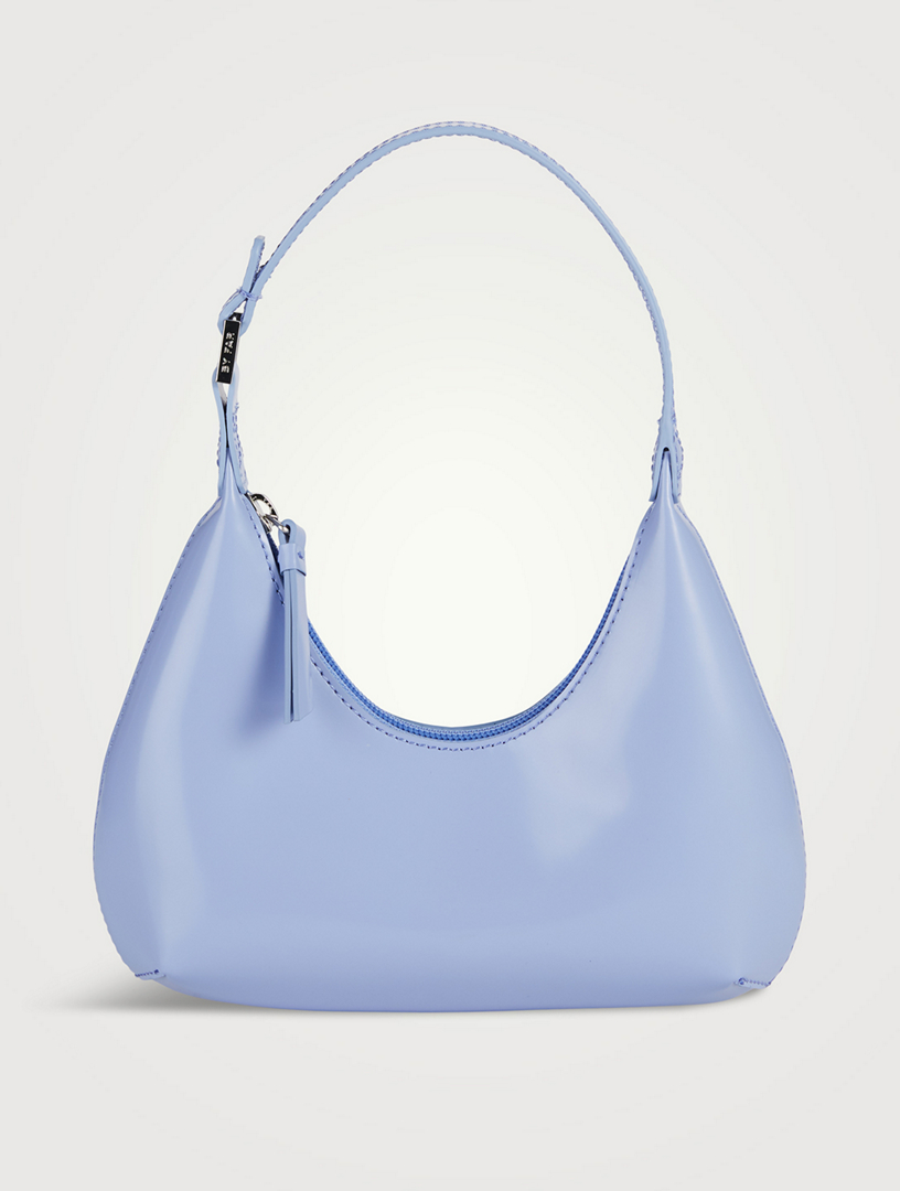 BY FAR Mini Bag In Sky Blue Croco Embossed Leather