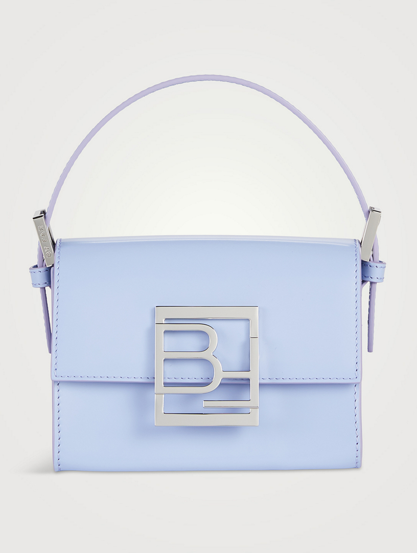 BY FAR Mini Bag In Sky Blue Croco Embossed Leather