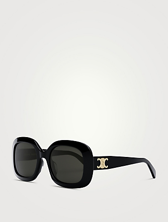 CELINE Triomphe Square Sunglasses  Black
