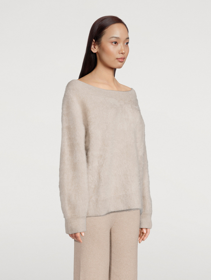 Kamila brushed-cashmere sweater