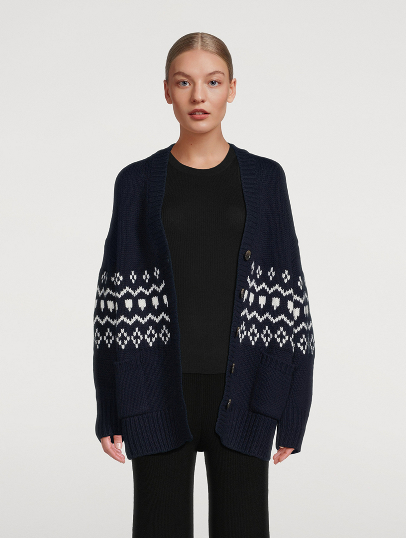 LISA YANG Greyson Fair Isle Cashmere Cardigan | Holt Renfrew