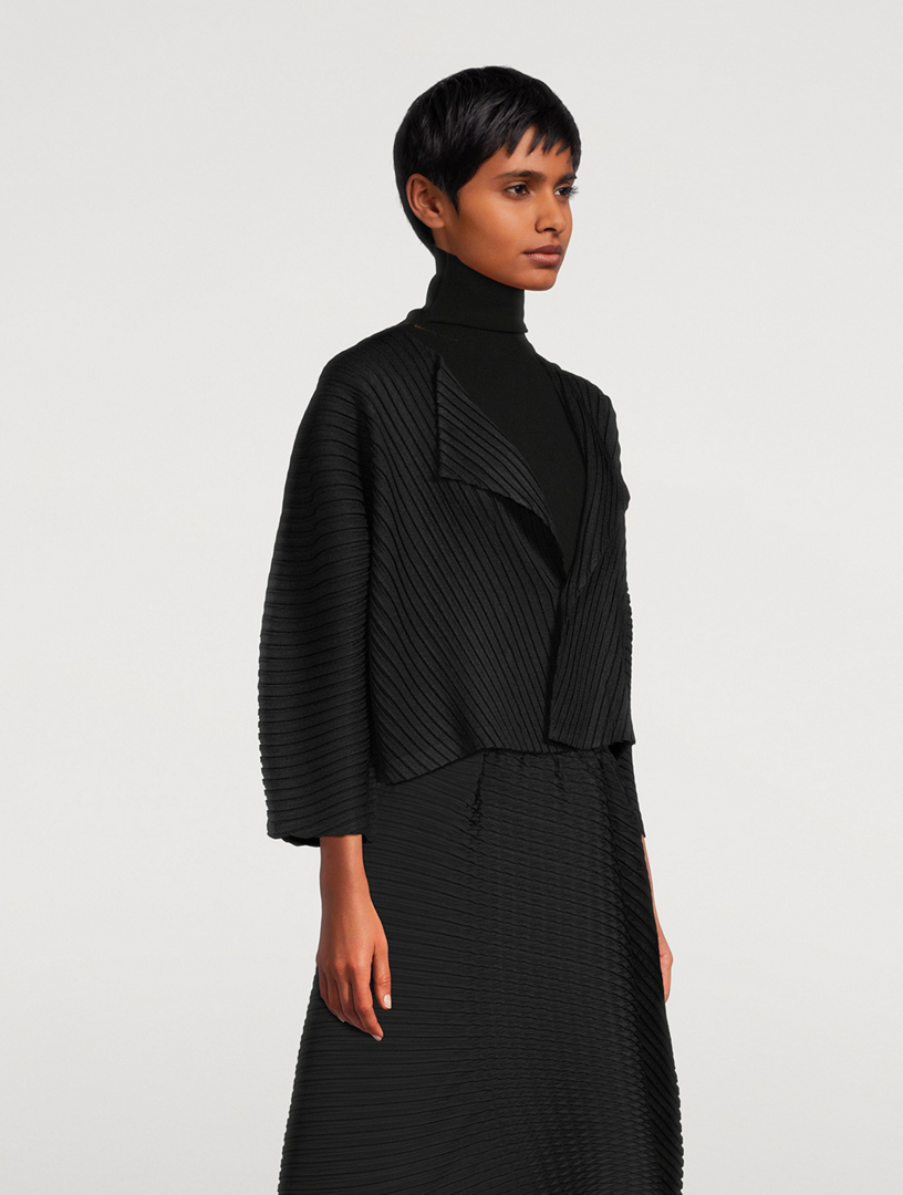 ISSEY MIYAKE Linen Like Pleats Cardigan | Holt Renfrew