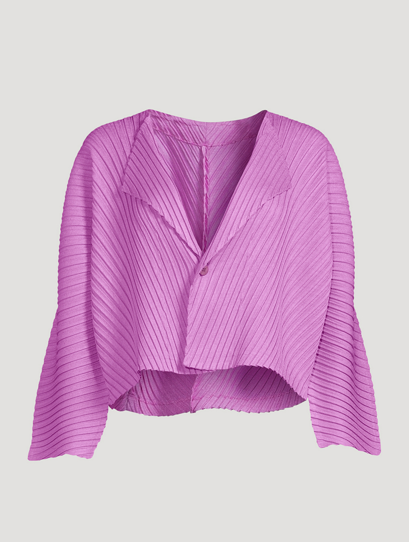 ISSEY MIYAKE Linen Like Pleats Cardigan | Holt Renfrew