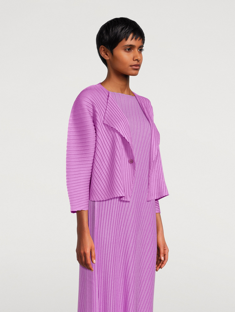 ISSEY MIYAKE Linen Like Pleats Cardigan | Holt Renfrew