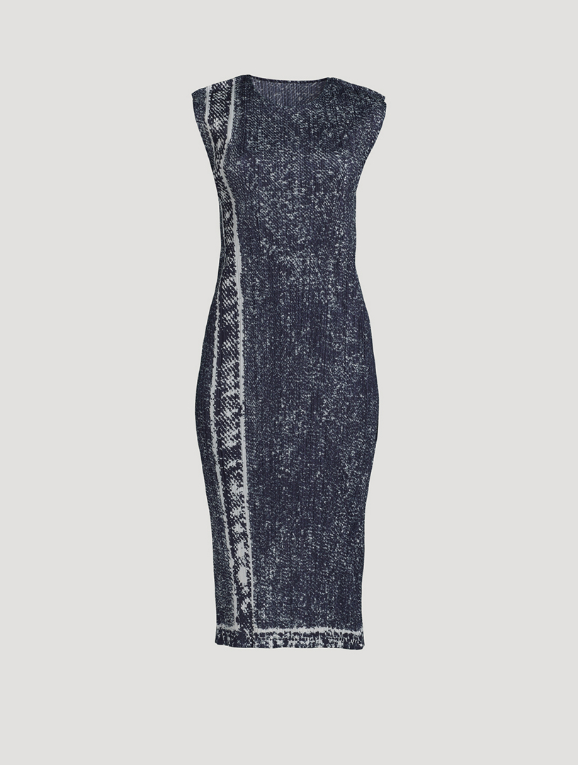 PLEATS PLEASE ISSEY MIYAKE Trail Denim Dress | Holt Renfrew 