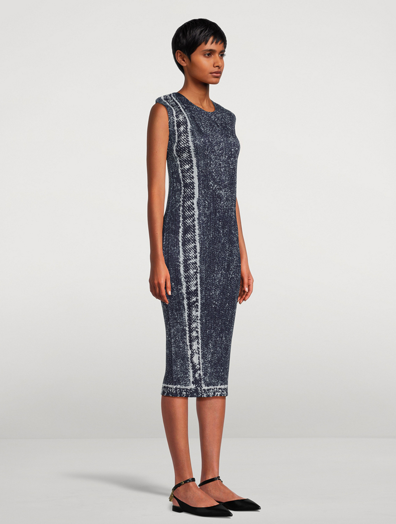 PLEATS PLEASE ISSEY MIYAKE Trail Denim Dress | Holt Renfrew