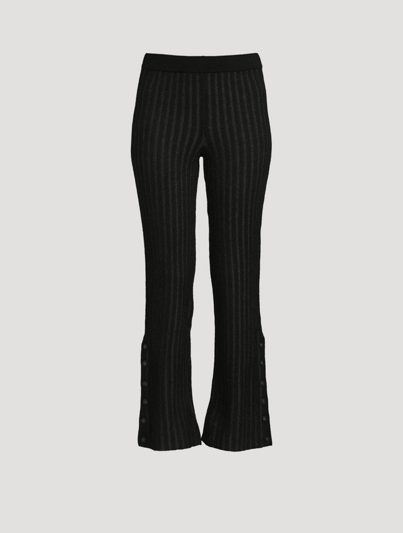 Wool Cashmere Pleat Knit Pants