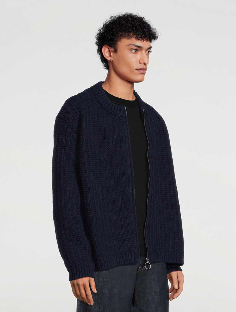 Wool Zip Cardigan
