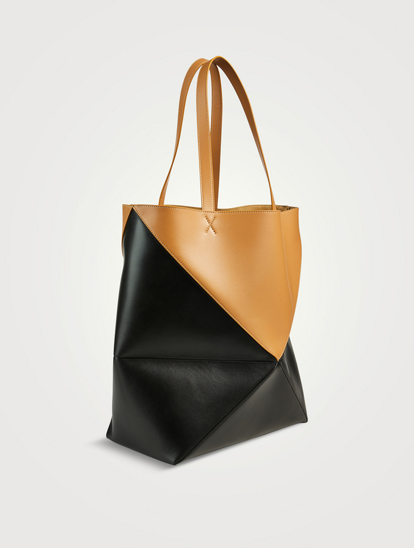 Black Puzzle Fold XXL leather tote bag, LOEWE